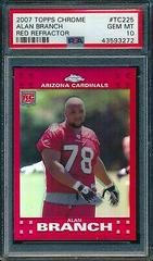 Alan Branch [Red Refractor] #TC225 Football Cards 2007 Topps Chrome Prices