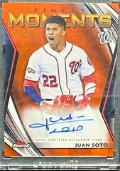 Juan Soto [Orange Refractor] #FMA-JS Baseball Cards 2021 Topps Finest Moments Autographs Prices