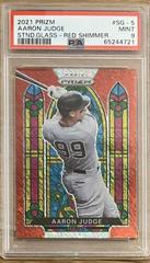 Aaron Judge [Red Shimmer Prizm] #SG-5 Baseball Cards 2021 Panini Prizm Stained Glass Prices