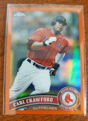 Carl Crawford [Refractor] #3 Baseball Cards 2011 Topps Chrome Prices