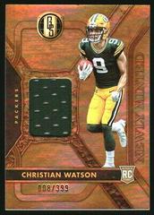 Christian Watson #NMM-CWA Football Cards 2022 Panini Gold Standard Newly Minted Memorabilia Prices