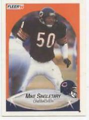 Mike Singletary #299 Football Cards 1990 Fleer Prices