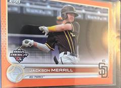 Jackson Merrill [Orange] #PD-103 Baseball Cards 2022 Topps Pro Debut Prices