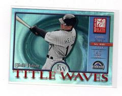 Todd Helton Baseball Cards 2001 Donruss Elite Title Waves Prices