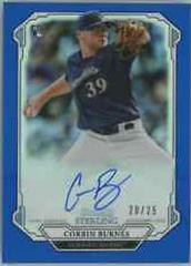 Corbin Burnes [Blue Refractor] #CB Baseball Cards 2019 Bowman Sterling Rookie Autographs Prices