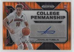 Azuolas Tubelis [Orange Pulsar] #CP-AZT Basketball Cards 2023 Panini Prizm Draft Picks College Penmanship Autographs Prices