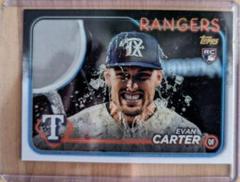 Evan Carter [Golden Mirror SSP] #280 Baseball Cards 2024 Topps Prices