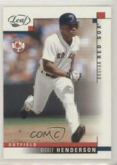 Rickey Henderson #25 Baseball Cards 2003 Leaf Prices