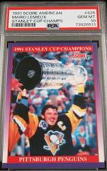 Mario Lemieux [Stanley Cup Champs] Hockey Cards 1991 Score American Prices