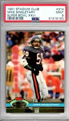 Mike Singletary [Super Bowl XXVI] Football Cards 1991 Stadium Club Prices