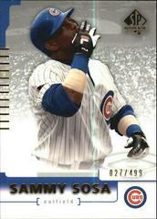 Sammy Sosa #18 Baseball Cards 2004 SP Authentic Prices