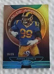 Aaron Donald [Teal] Football Cards 2019 Panini Certified Seal of Approval Prices