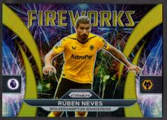 Ruben Neves [Gold] Soccer Cards 2022 Panini Prizm Premier League Fireworks Prices