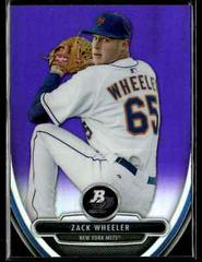 Zack Wheeler [Purple Refractor] #5 Baseball Cards 2013 Bowman Platinum Chrome Prospects Prices