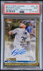 Brandon Lowe [Gold Wave Refractor] #RA-BL Baseball Cards 2019 Topps Chrome Rookie Autographs Prices