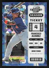 Francisco Alvarez [Navy Blue Ice] Baseball Cards 2023 Panini Chronicles Contenders Optic Prices