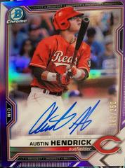 Austin Hendrick [Purple Refractor] Baseball Cards 2021 Bowman Chrome Prospect Autographs Prices