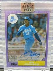 Bo Jackson [Purple] Baseball Cards 2022 Topps Clearly Authentic 1987 Autographs Prices