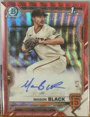 Mason Black [Red Wave Refractor] #CDA-MBL Baseball Cards 2021 Bowman Draft Pick Chrome Autographs Prices