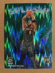 Jayson Tatum [Green Shock] #7 Basketball Cards 2022 Panini Donruss Optic Splash Prices