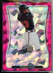 Ronald Acuna [Pink Crystal] #BA-RA1 Baseball Cards 2020 Leaf Metal Draft Autographs Prices