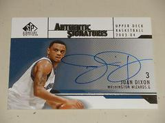 Juan Dixon #AS-JD Basketball Cards 2003 SP Signature Authentic Signature Prices