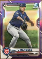 Brailyn Marquez [Purple Refractor] #100 Baseball Cards 2021 Bowman Chrome Prices