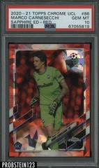 Marco Carnesecchi [Red] Soccer Cards 2020 Topps Chrome UEFA Champions League Sapphire Prices