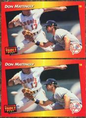 Don Mattingly #159 Baseball Cards 1992 Panini Donruss Triple Play Prices
