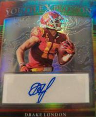 Drake London [Tie Dye] Football Cards 2022 Panini Select Draft Picks Youth Explosion Signatures Prices