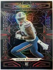 Justin Shorter [Red Electric Etch] #110 Football Cards 2023 Panini Obsidian Prices