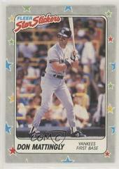 Don Mattingly #48 Baseball Cards 1988 Fleer Star Stickers Prices