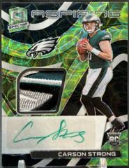 Carson Strong [Green] #APA-CST Football Cards 2022 Panini Spectra Aspiring Patch Autographs Prices