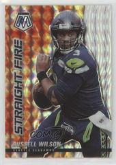 Russell Wilson [White] Football Cards 2021 Panini Mosaic Straight Fire Prices