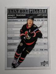 Brady Tkachuk #SB-17 Hockey Cards 2023 Upper Deck Stat Box Fillers Prices