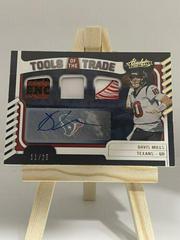 Davis Mills [Material Autograph Prime] #TTT-2 Football Cards 2022 Panini Absolute Tools of the Trade Triple Prices