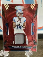 Amon Ra St. Brown [Red] #MM-ASB Football Cards 2022 Panini Certified Materials Mirror Prices