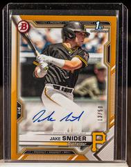 Jake Snider [Gold] #PAPR-JS Baseball Cards 2021 Bowman Paper Prospects Autographs Prices