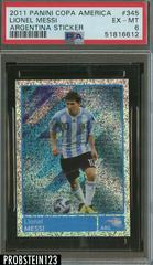 Lionel Messi #345 Soccer Cards 2011 Panini Copa America Argentina Sticker Prices