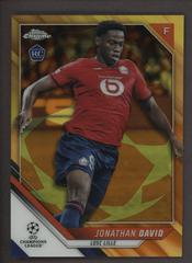 Jonathan David [Orange & Gold Starball Refractor] Soccer Cards 2021 Topps Chrome UEFA Champions League Prices