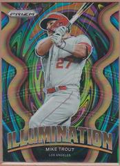 Mike Trout [Neon Orange Prizm] #IL-10 Baseball Cards 2022 Panini Prizm Illumination Prices