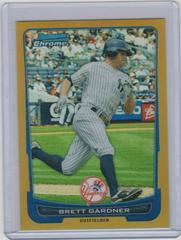 Brett Gardner [Gold Refractor] #158 Baseball Cards 2012 Bowman Chrome Prices