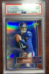 Eli Manning [Blue Refractor] #100 Football Cards 2012 Topps Finest Prices