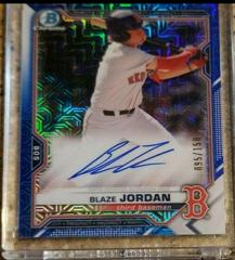 Blaze Jordan [Blue Refractor] #BMA-BJ Baseball Cards 2021 Bowman Chrome Mega Box Mojo Autographs Prices