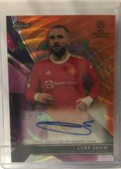 Luke Shaw [Orange Wave] Soccer Cards 2021 Topps Finest UEFA Champions League Autographs Prices