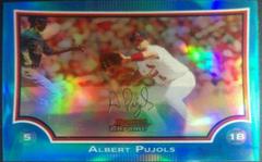 Albert Pujols [Blue Refractor] Baseball Cards 2009 Bowman Chrome Prices