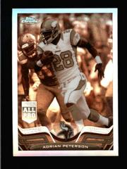 Adrian Peterson [No Gloves Sepia Refractor] #100 Football Cards 2013 Topps Chrome Prices