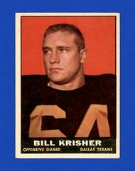 Bill Krisher #136 Football Cards 1961 Topps Prices