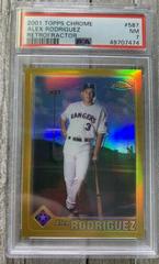 Alex Rodriguez [Retrofractor] #587 Baseball Cards 2001 Topps Chrome Prices