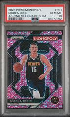 Nikola Jokic [Pink Millionaire Shimmer] #PS1 Basketball Cards 2023 Panini Prizm Monopoly All-Star Prices